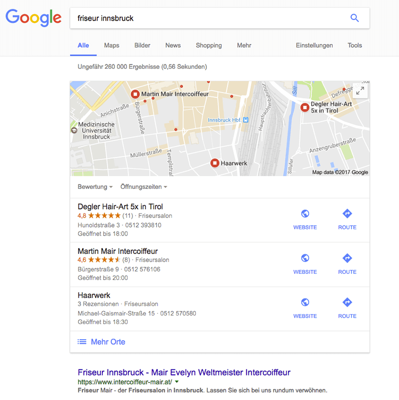 google-suche-screenshot-friseur-innsbruck