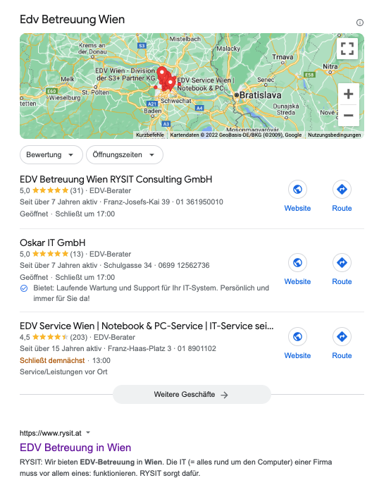 Screenshot-Google-EDV-Betreuung-Wien
