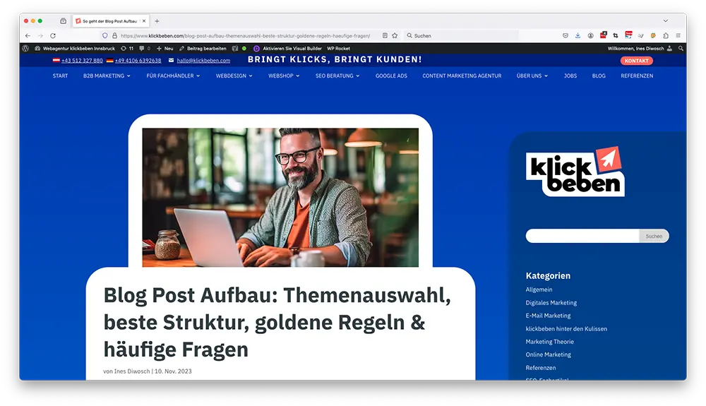 screenshot-klickbeben-beitrag-blog-post-aufbau