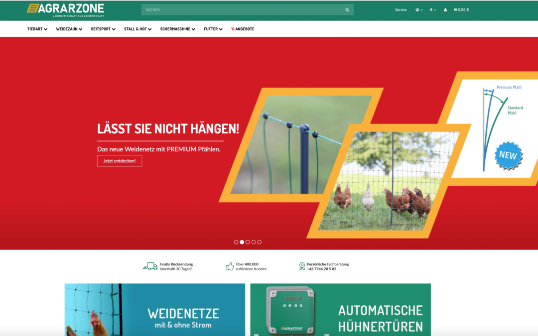 Webshop Referenzprojekt Agrarzone