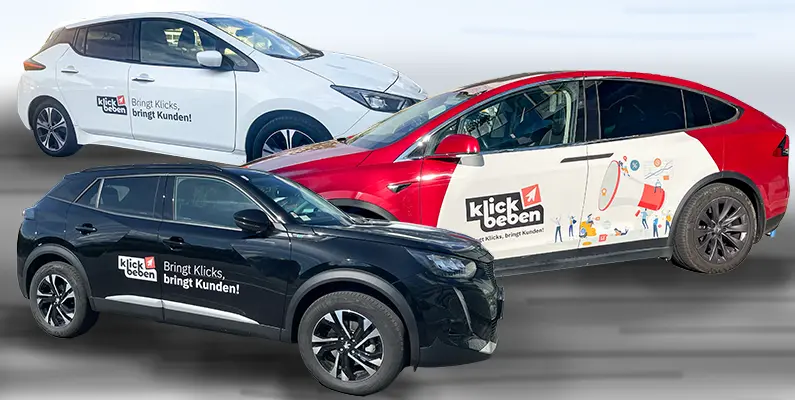 Die klickbeben Elektroflotte – ein Firmenauto für jeden Mitarbeiter (und jede Mitarbeiterin)