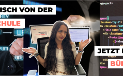 Frisch von der Schule. Jetzt im Büro.