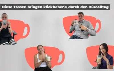 Diese Tassen bringen klickbeben® durch den Büroalltag