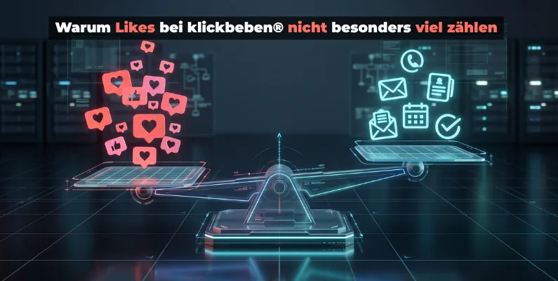 Blog-Beitragsbild Symbolbild Warum Likes bei klickbeben® nicht viel zählen Blog-Beitragsbild Symbolbild Warum Likes bei klickbeben® nicht viel zählen