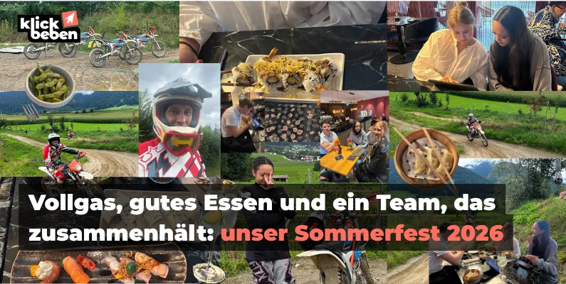 Blogbeitragsbild Collage vom klickbeben Sommerfest 2026
